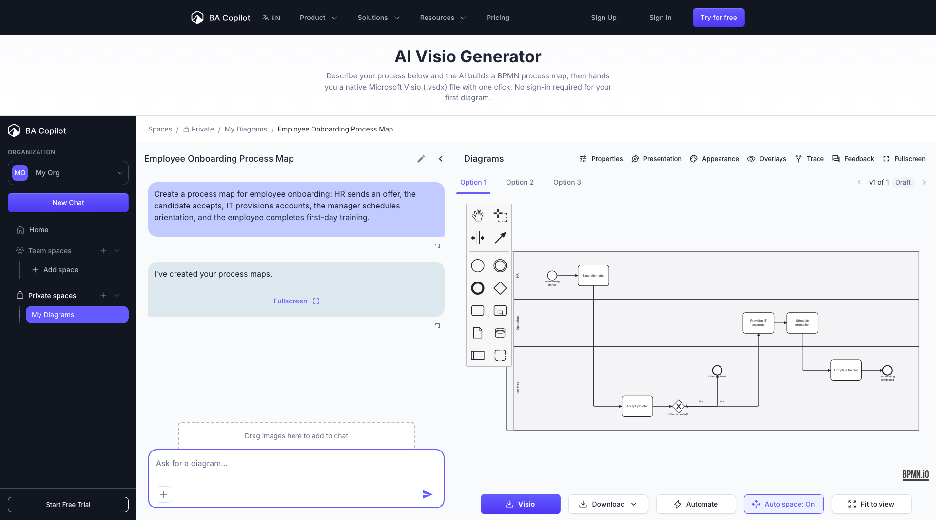 Free Visio generator